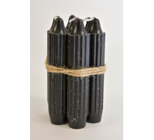 Set 7 pencil taper candle h. 11cm black