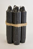 Set of 7 tapered candles, H. 11cm, black