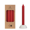Set 4 pencil candle h.20 Ø2.2 cm red