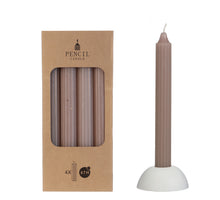 Set 4 pencil candle h.20 Ø2,2 cm taupe