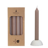 Set 4 pencil candle h.20 Ø2.2 cm taupe