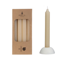 Set 4 pencil candle h.20 Ø2,2 cm creme