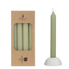 Set 4 pencil candle h.20 Ø2.2 cm dusty green