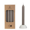 Set 4 pencil candle h.20 Ø2,2 cm grey