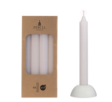 Set 4 pencil candle h.20 Ø2,2 cm white