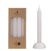 Set 4 pencil candle h.20 Ø2.2 cm white