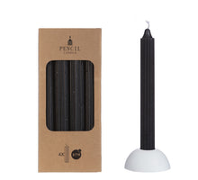 Set 4 pencil candle h.20 Ø2,2 cm black