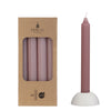 Set 4 pencil candle h.20 Ø2,2 cm mauve pink