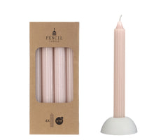 Set 4 pencil candle h.20 Ø2,2 cm white pink