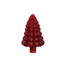 Bubble tree candle h.12 Ø7 cm red