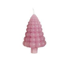 Bubble tree candle h.12 Ø7 cm mauve pink
