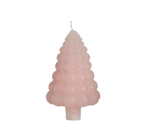 Bubble tree candle h.12 Ø7 cm white pink