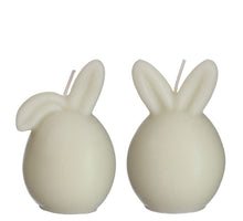 Kaars ''Bunny'' crème 2 assorti D6,5 H9,5cm