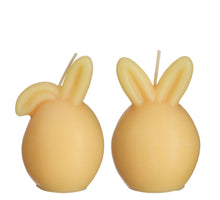 Kaars ''Bunny'' geel 2 assorti D6,5 H9,5cm