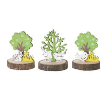 Deco Houten Bos Scenes - 3 assortie - 9cm - per stuk