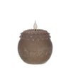 LED wax bloem parel Ø9 h.12 cm mauve met timer