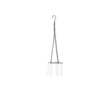 Tubes in hanging frame glass / metal 18x18x15cm Gray