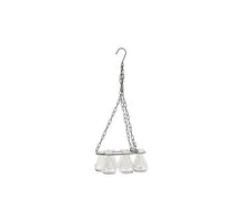Bottles in hanging frame glass / metal  24x24x10cm Grey
