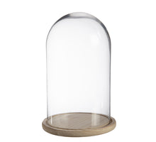 Stolp op houten plateau naturel (h)26,5x(d)17cm