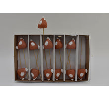 Haan Op Stok 7 cm Bruin - 12 Stuks