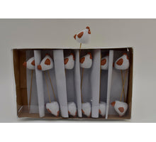 Kip Op Stok 6 cm Wit - 12 Stuks