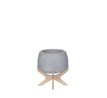 Pot Luna beton op houten voet Ø9 h.10 cm