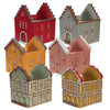 Pot Houses of Color Curacao 6 assorted l. 11.4 w.10.7 h.13cm