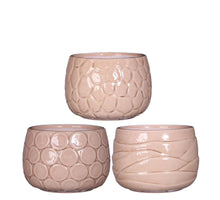 Pot Mila crackle glazuur Ø12 h.10 cm soft pink 3 Assortie