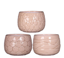 Pot Mila crackle glazuur Ø13 h.12,5 cm soft pink 3 Assortie