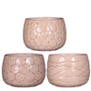 Pot Mila crackle glazuur Ø13 h.12,5 cm soft pink 3 Assortie