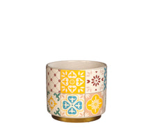 Pot Faro Ø9,5 h.8,5 cm blue-yellow