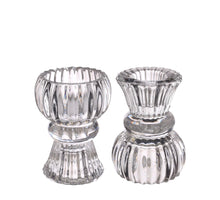 Duo candle holder Nora Ø6 x h.8 cm clear
