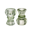 Duo candle holder Nora Ø6 x h.8 cm soft green