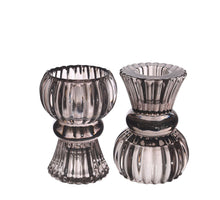 Duo candle holder Nora Ø6 x h.8 cm gray