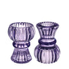 Duo candle holder Nora Ø6 x h.8 cm purple