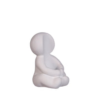 Hug candle holder L.6xW.5xH.8 cm white - cement
