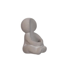 Hug candle holder L.6xW.5xH.8 cm grey - cement