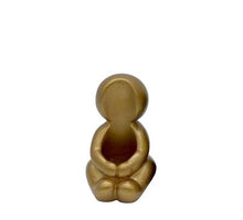 Hug candle holder L.6xW.5xH.8 cm gold - cement