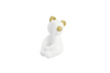 Bear candle holder L.6xW.5xH.8 cm white gold