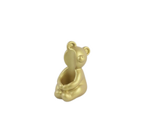 Bear candle holder L.6xW.5xH.8 cm gold
