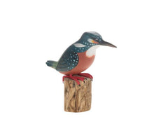 Kingfisher on stem wood 18x18x7cm