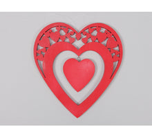 pb. 1 foam heart/hanging red 23x25.5cm