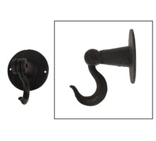 Hanging hook cast iron 10.5x13x14cm Dark brown