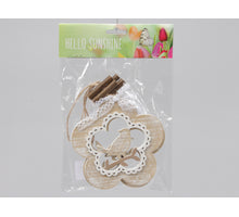 pbh. 2 wooden hangers ''bird'' natural Ø12.5cm