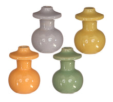 Maud vaas h.12 Ø8 cm 4 assortie kleuren