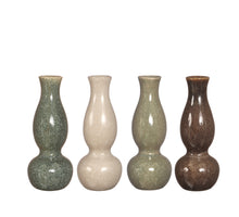 Vase Ivy h.15 Ø6 cm green 4 assorted colours