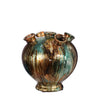 Dazzle Tulip vase Ø18 x h.18.5cm petrol gold