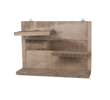 Wall shelf historic wood 38x12x28cm Natural