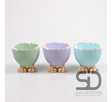 EGGSHELL O/FOOT CEMENT 3ASS 6X6X6 CM GREEN, PURPLE, BLUE