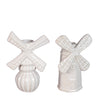 Vaas Windmill l.10,5 w.6,5 h.15,5 cm 2 ass crème zand